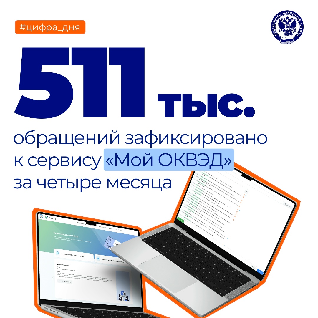 Более 511 тыс. раз пользователи обратились к сервису «Мой ОКВЭД» ( с момента его запуска