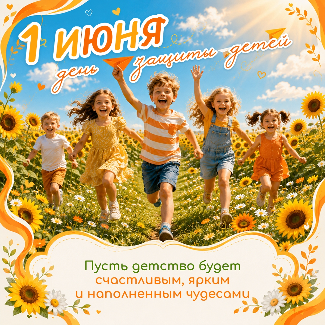 С Днём защиты детей! Дети — это наше вдохновение, искренние улыбки и вера в доброе будущее
