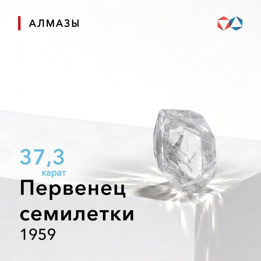 4 июня 1959 года найден алмаз «Первенец семилетки» весом 37,3 карата