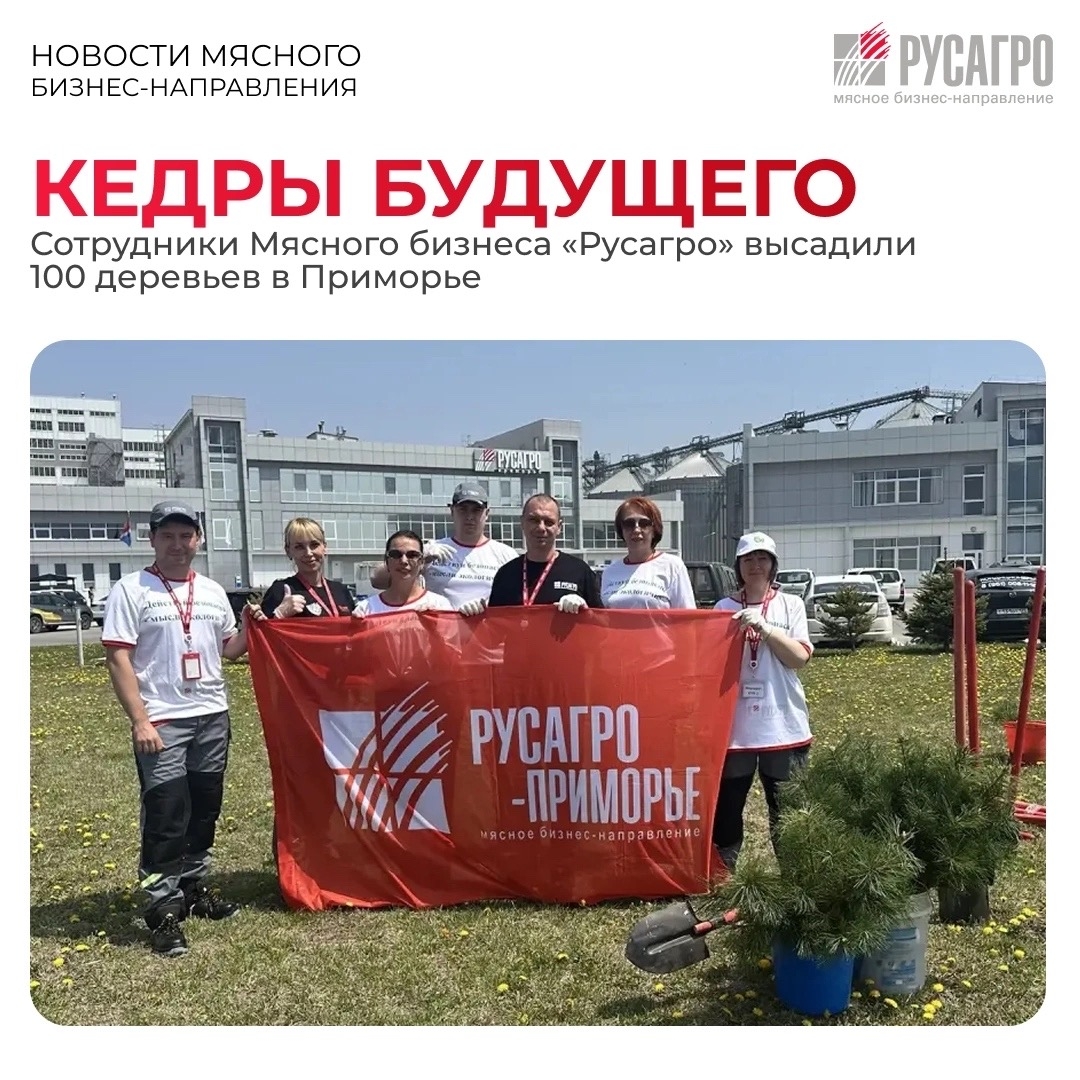 ️В Приморском крае Мясной бизнес «Русагро» принял участие в ежегодной региональной экологической акции «День кедра»
