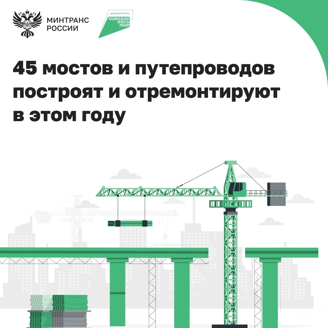 По нацпроекту «Инфраструктура для жизни» строят и реконструируют искусственные сооружения на федеральных автодорогах. В этом году планируется ввести в…