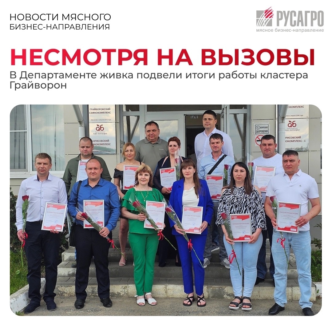 В Белгородской области подвели итоги работы Департамента производства живка кластера «Грайворон»