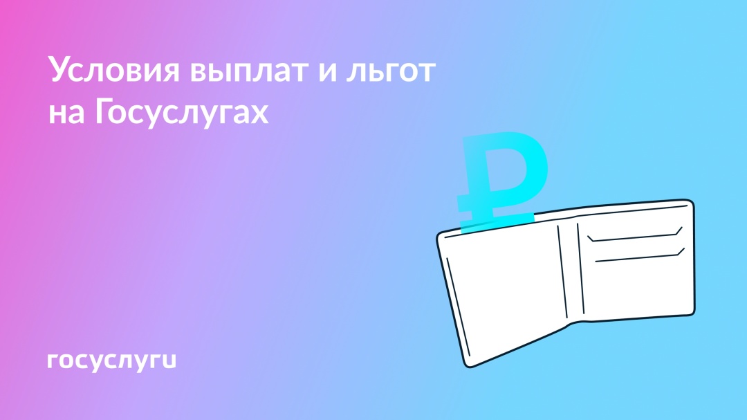 5 разделов с условиями выплат на Госуслугах