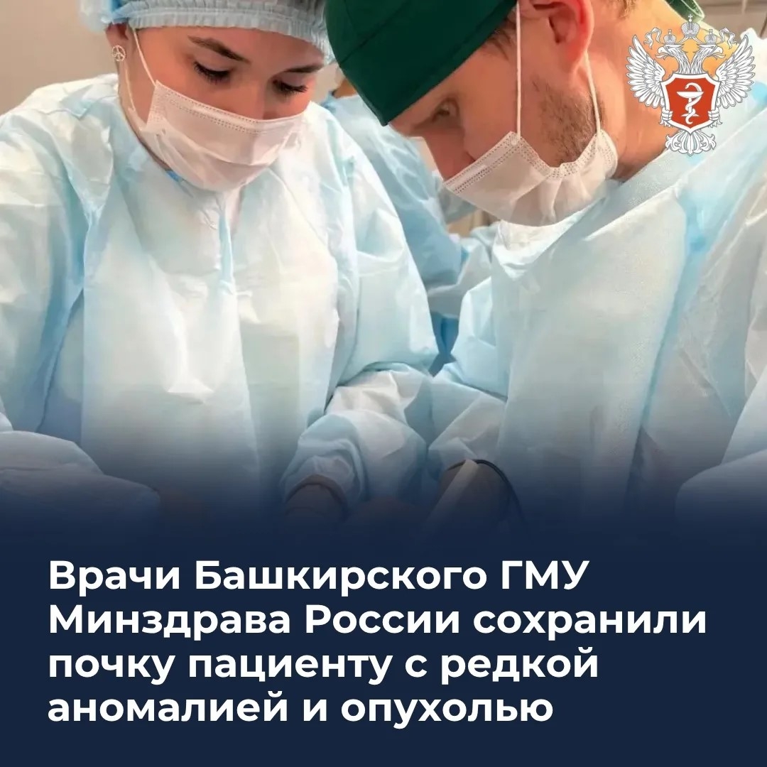 Врачи Башкирского ГМУ Минздрава России сохранили почку пациенту с редкой аномалией и опухолью
