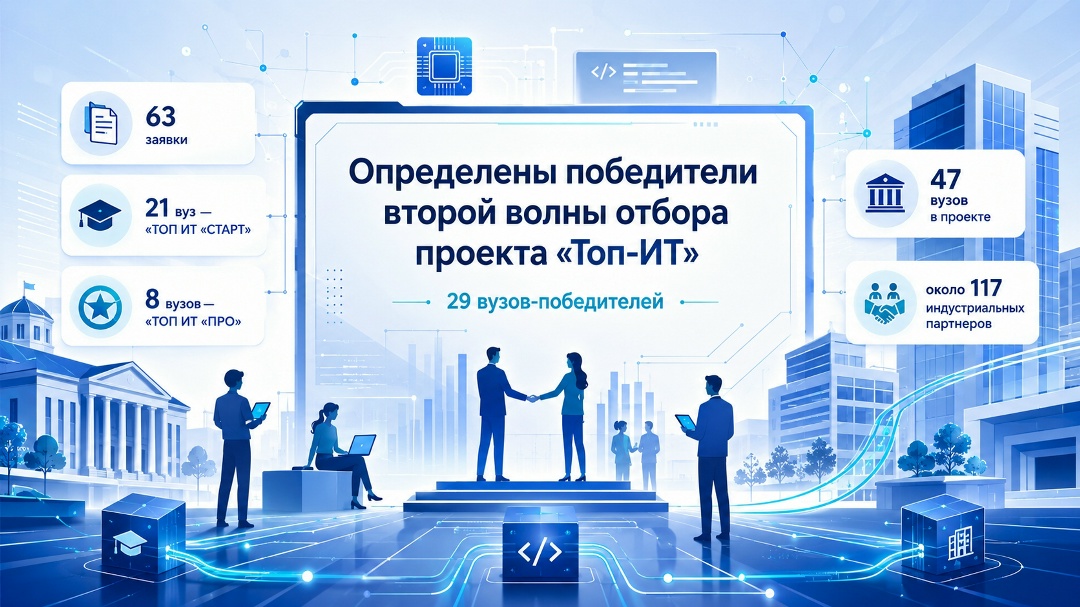 Определены победители 2-й волны конкурсного отбора в проекте «Топ-ИТ»