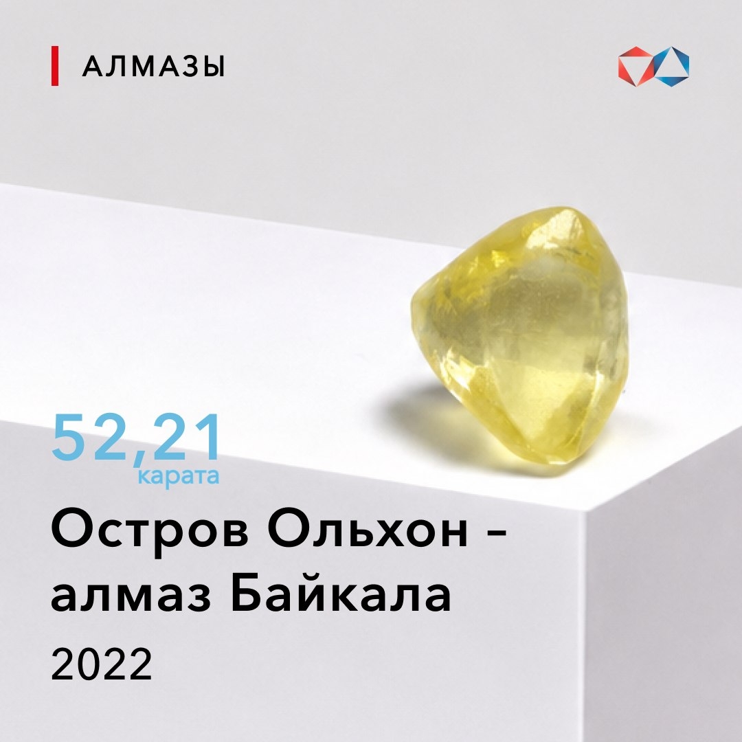 1 июля 2022 года был найден «Остров Ольхон – алмаз Байкала» весом 52,21 карата