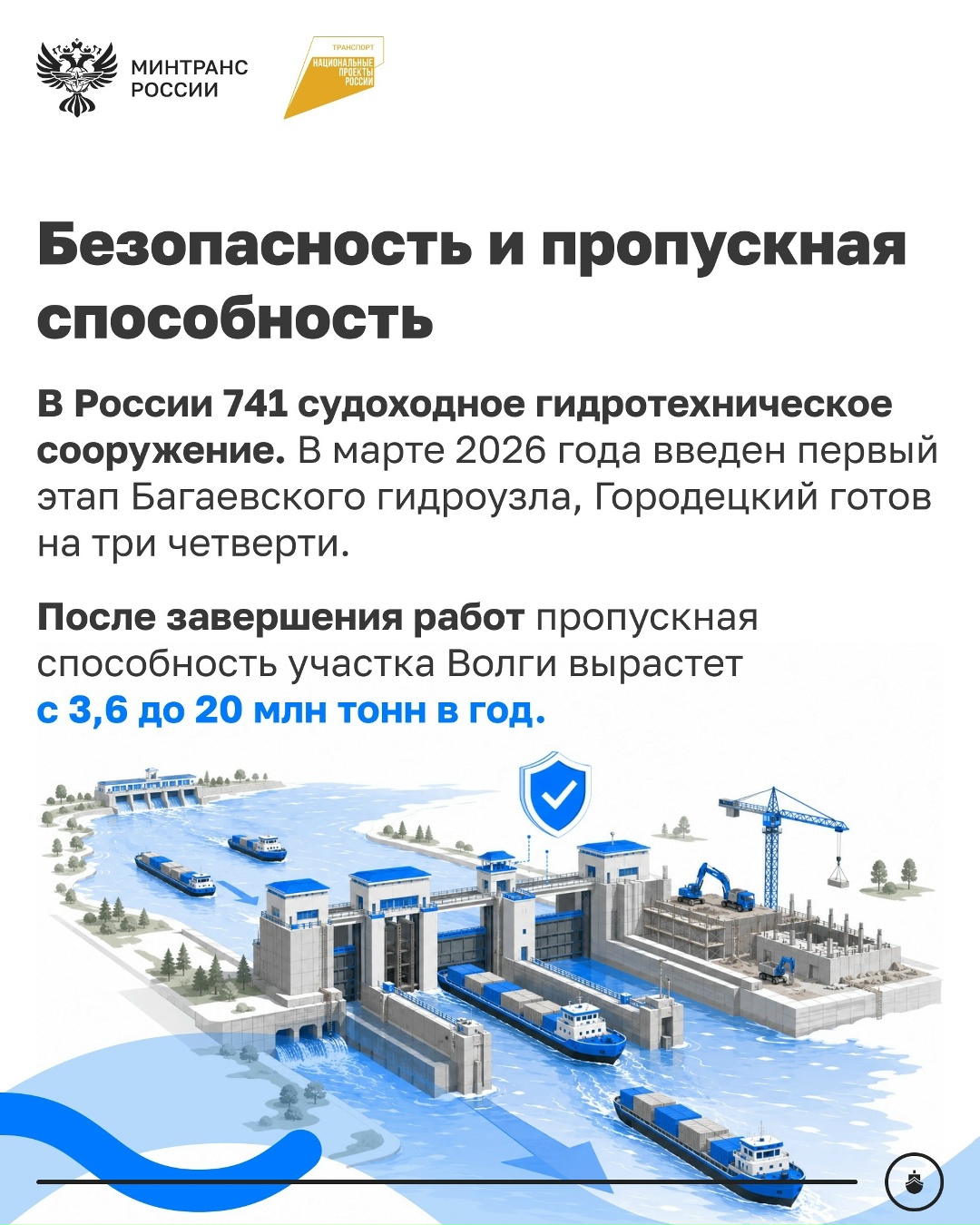 Внутренний водный транспорт должен стать полноценной частью единой транспортной системы страны