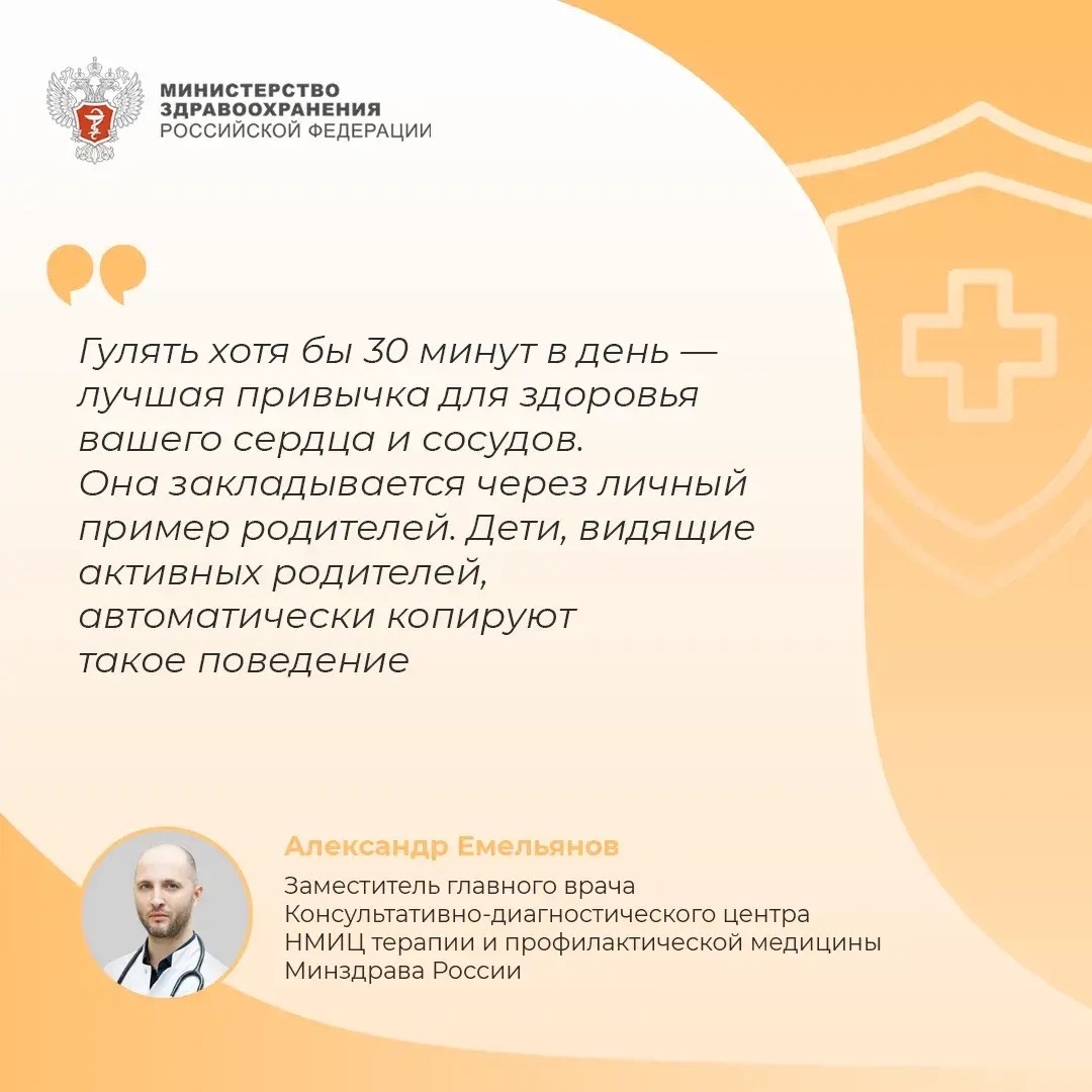 Здоровые привычки формируются в семье