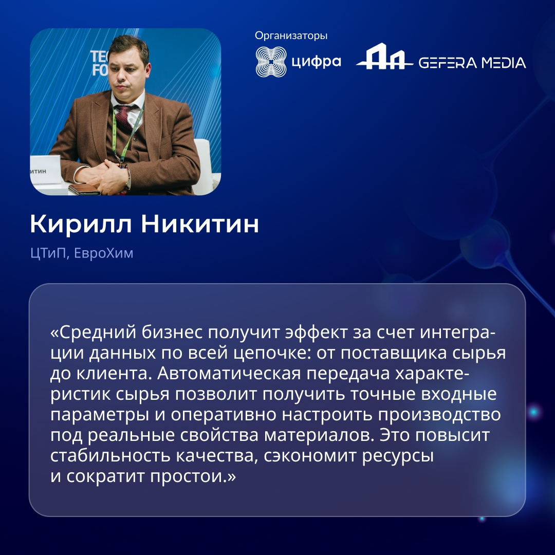 Цифра организовала собственную сессию, чтобы объединить экспертизу лидеров рынка: Аксеникс, ЕвроХим, МТС и других — на выставке «Техтекстиль | Техкомпозит»