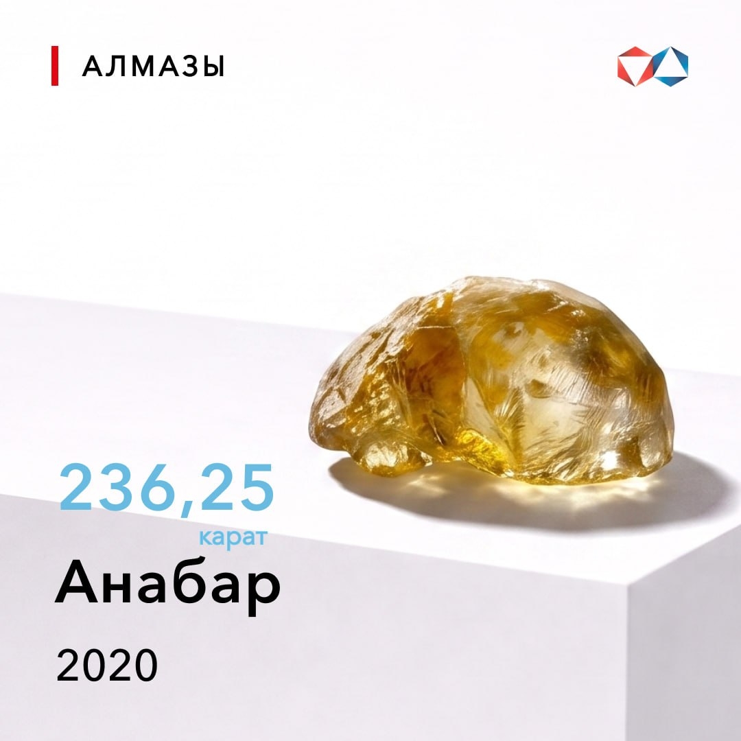 13 июля 2020 года найден алмаз «Анабар» весом 236,25 карата