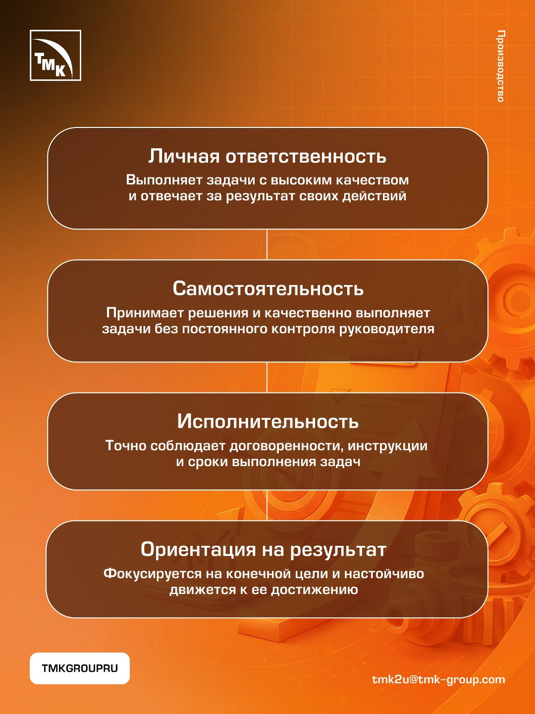 Что помогает добиваться результата на производстве
