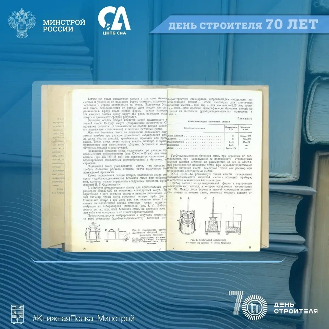 Сегодня в рубрике #КнижнаяПолка_Минстрой — издание, которое научит на основе технологических достижений определять состав для разных видов бетона.