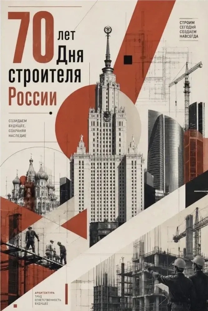 В рамках празднования 70‑летия Дня строителя представляем новый выпуск плакатов со студенческими работами