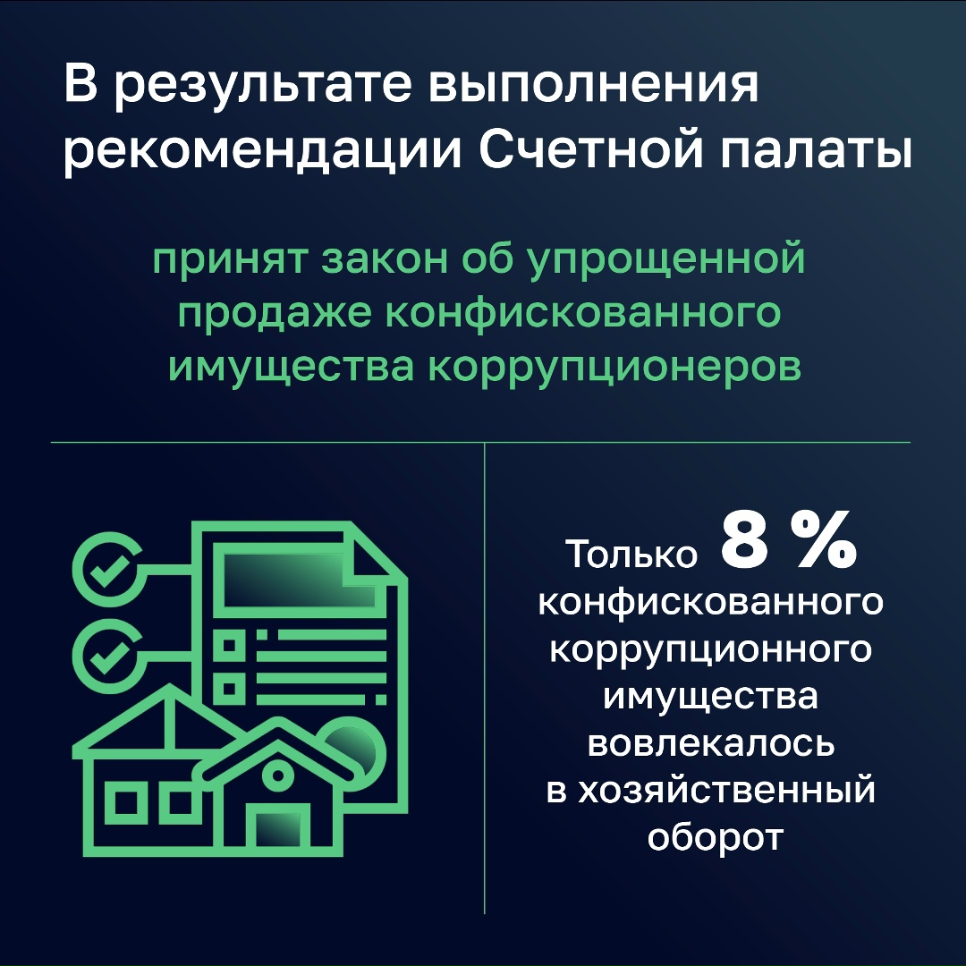 В 2025 году Счетная палата провела аудит распоряжения объектами недвижимости, которые поступили в госсобственность в связи с конфискованным коррупционным…