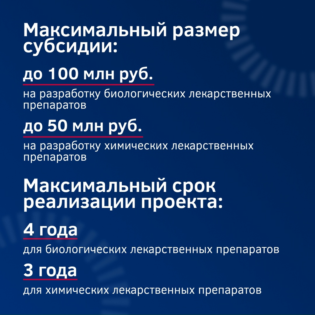 Объявлен третий конкурсный отбор на получение субсидий на разработку лекарственных препаратов