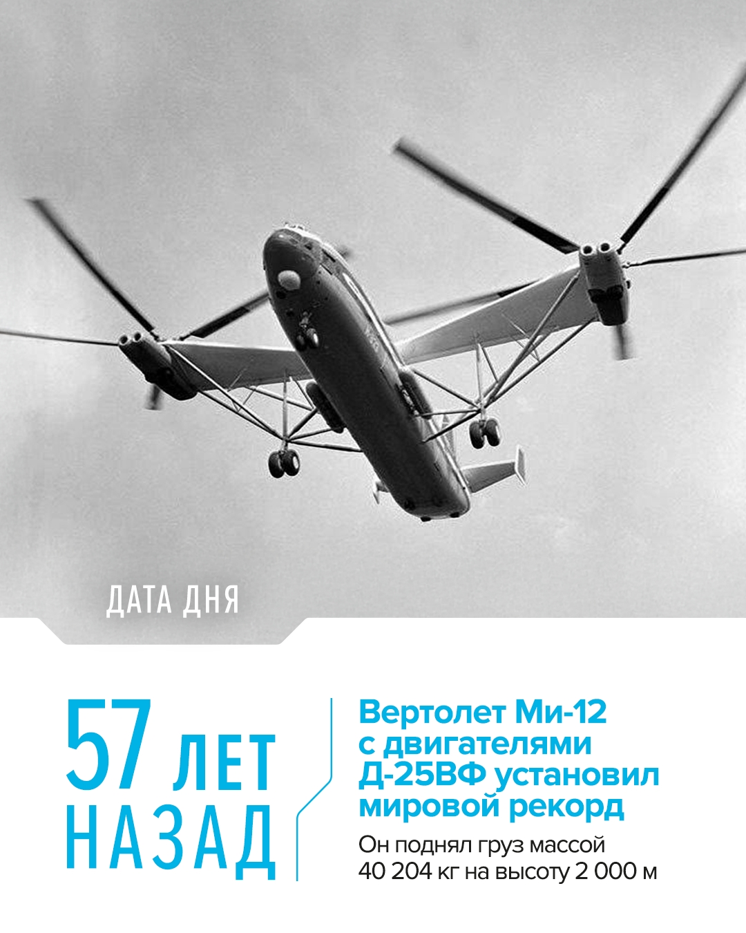 В ходе летных испытаний 6 августа 1969 года были также зафиксированы еще восемь рекордов высоты. На сегодняшний день эти достижения не превзойдены.