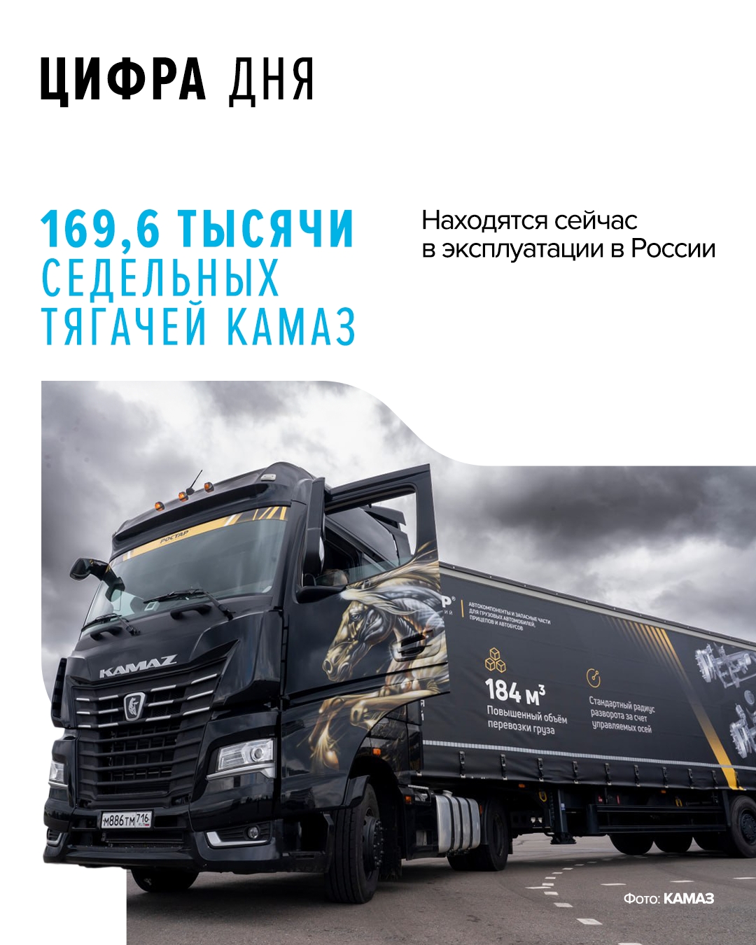 КАМАЗ: № 1 в парке седельных тягачей России