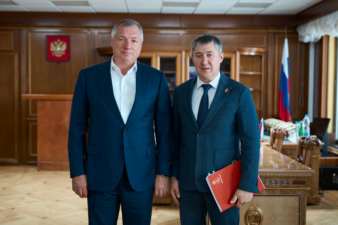 Марат Хуснуллин провел рабочую встречу с губернатором Пермского края Дмитрием Махониным.