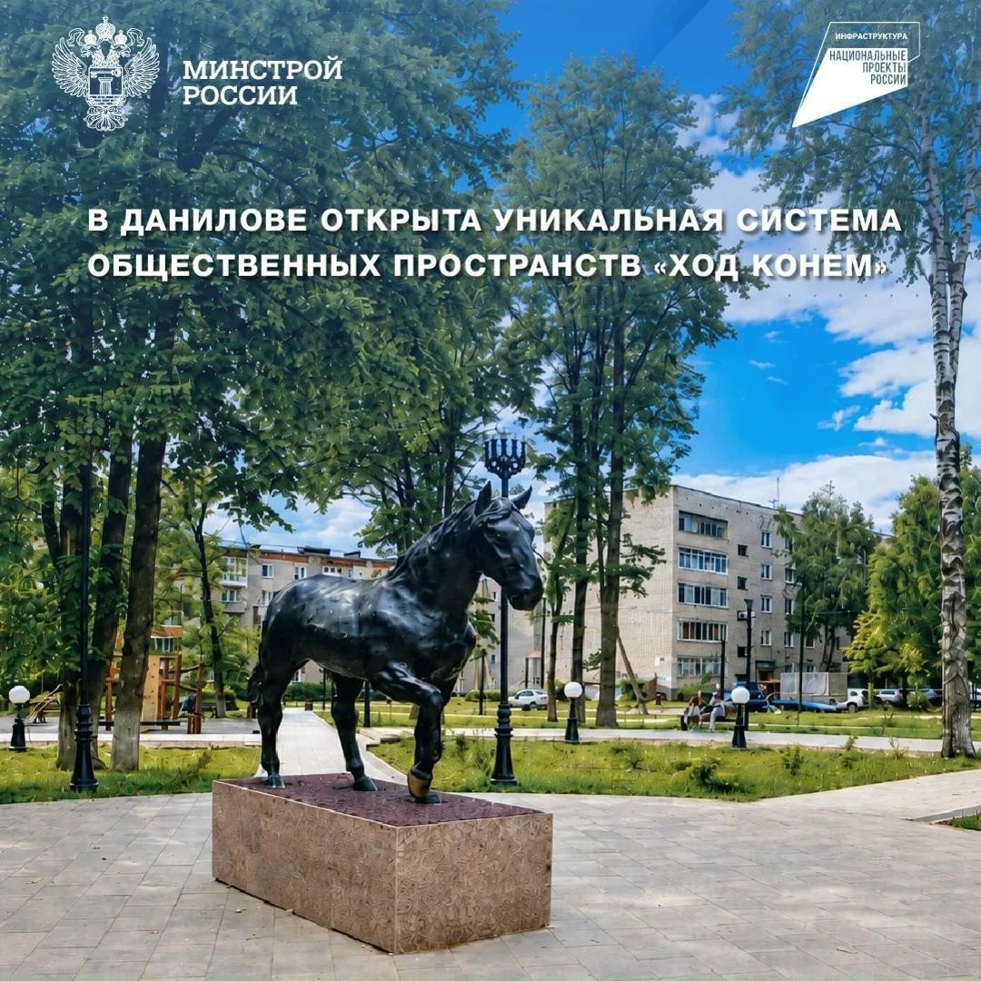 В городе Данилов Ярославской области завершена реализация проекта-победителя IX Всероссийского конкурса лучших проектов формирования комфортной городской среды…