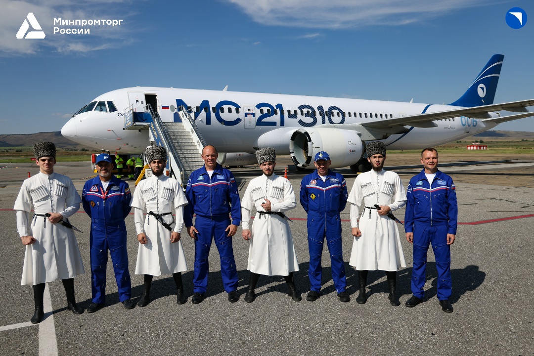 МС-21 преодолел порядка 1,5 тыс. км, чтобы открыть новую взлетно-посадочную полосу в Грозном