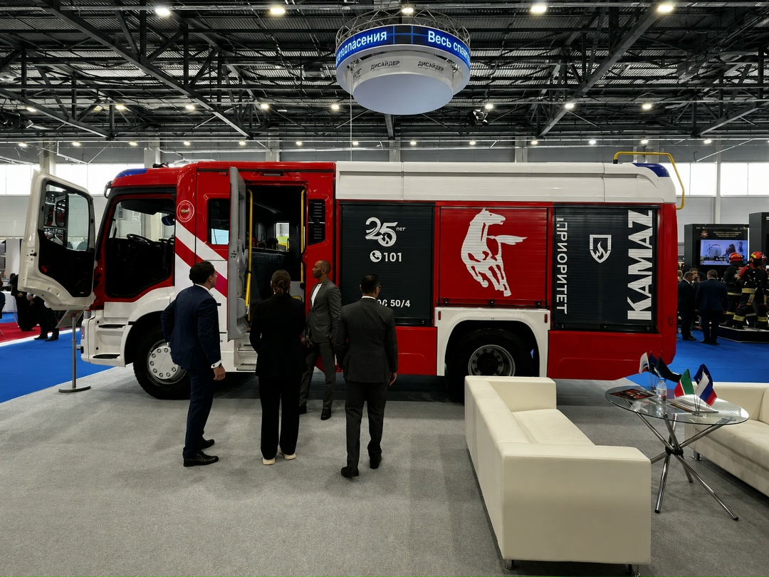 КАМАЗ представил пожарную автотехнику на выставке в Казани