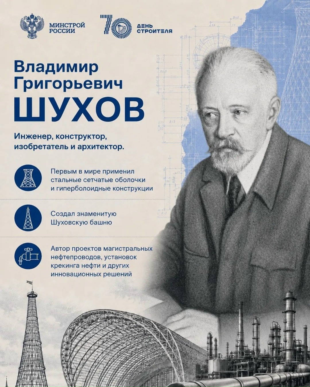 Люди, которые строили историю В юбилейный год празднования Дня строителя мы вновь обращаемся к судьбам тех, кто своим трудом и талантом создавал облик страны.