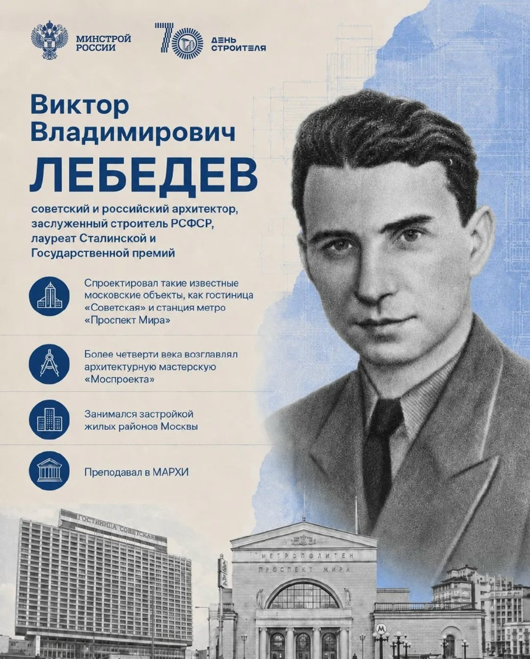 Люди, которые строили историю В юбилейный год празднования Дня строителя мы вновь обращаемся к судьбам тех, кто своим трудом и талантом создавал облик страны.